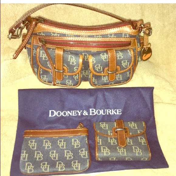 Dooney & Bourke Handbags - Dooney & Bourke Denim bag wallet,change & storage